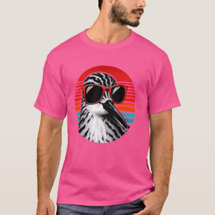 Zandloper Vogel Zonnebril Sunset Retro Style Vinta T-shirt
