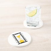 zandloper zandsteen onderzetter (Zijkant)