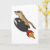 Zandmeerkat bij Vliegen met Raket Kaart (Gele Bloem)