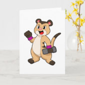 Zandmeerkat met Dumbbell Kaart (Gele Bloem)