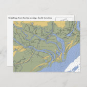 Zandmoeras, SC Nautical Chart Briefkaart (Voorkant / Achterkant)