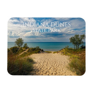 Zandpad naar Lake Michigan Beach, Indiana Dunes Magneet