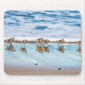 Zandpiers die langs de strand lopen muismat (Voorkant)