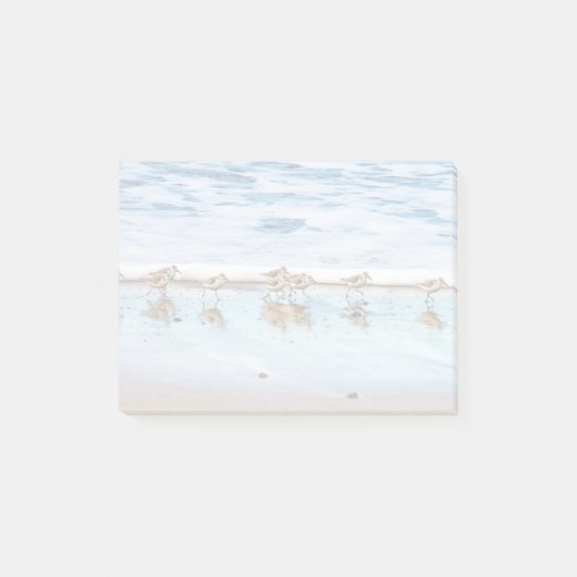 Zandpiers die langs de strand lopen post-it® notes (Voorkant)
