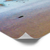 Zandpiers die langs de strand lopen poster (Hoek)