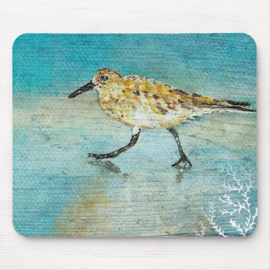 Zandpiper Coastal Bird Wading Ocean Beach Muismat (Voorkant)