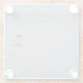 Zandpiper loopt langs het strand glazen onderzetter (Achterkant)