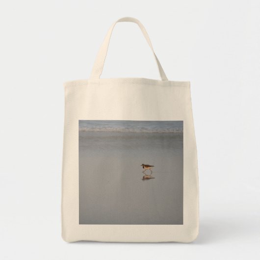 Zandpiper Running Beach Natuur Wildlife Foto Tote Bag (Voorkant)