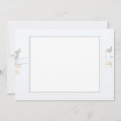 Zandpipers op Hilton Head Beach Sympathie Aankondiging (Achterkant)