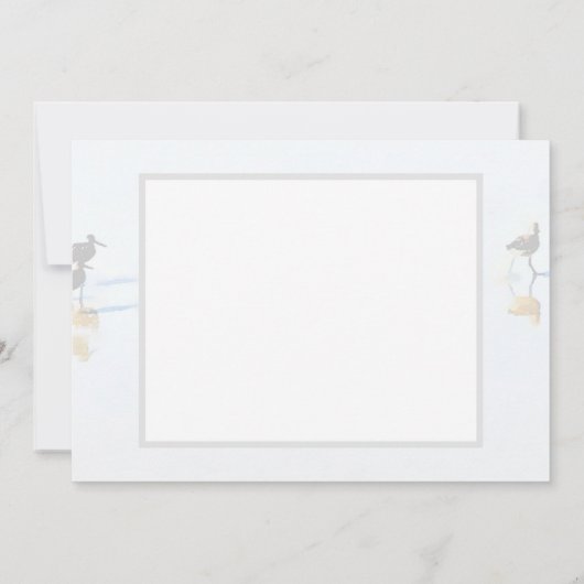 Zandpipers op Hilton Head Beach Sympathie Aankondiging (Achterkant)