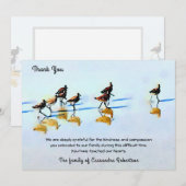 Zandpipers op Hilton Head Beach Sympathie Aankondiging (Voorkant / Achterkant)