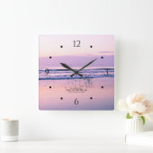 Zandpuntjes op zonsopgang bij de Ocean Beach Clock Vierkante Klok (Huis)