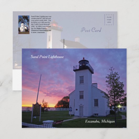 Zandpuntvuurtoren Briefkaart (Voorkant / Achterkant)