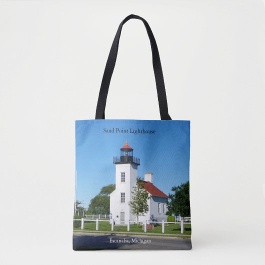 Zandpuntvuurtoren over de hele canvas tas (Voorkant)