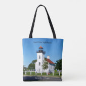 Zandpuntvuurtoren over de hele canvas tas (Achterkant)
