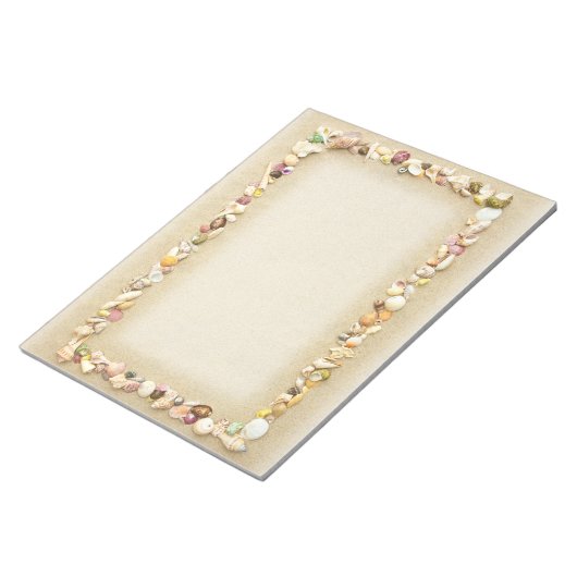 Zandrand strand zoeken notitieblok (Schuin)