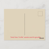 Zandschildpad Zee Briefkaart (Achterkant)
