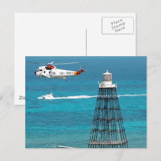 Zandsleutelvuurtoren Briefkaart (Voorkant / Achterkant)