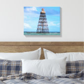 Zandsleutelvuurtoren, Florida-platte canvas afdruk (Insitu (Slaapkamer))