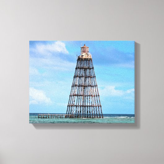 Zandsleutelvuurtoren, Florida-platte canvas afdruk (Voorkant)