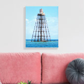 Zandsleutelvuurtoren, Florida-platte canvas afdruk (Insitu (Woonkamer))
