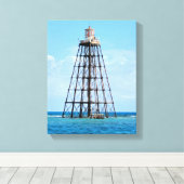 Zandsleutelvuurtoren, Florida-platte canvas afdruk (Insitu (Houten vloer))