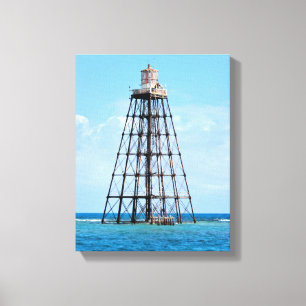 Zandsleutelvuurtoren, Florida-platte canvas afdruk