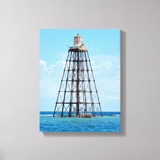Zandsleutelvuurtoren, Florida-platte canvas afdruk (Voorkant)