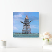Zandsleutelvuurtoren, muur-klok op Florida Square Vierkante Klok (Huis)