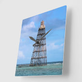 Zandsleutelvuurtoren, muur-klok op Florida Square Vierkante Klok (Hoek)