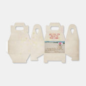 Zandsneeuwman op het strand bedankdoosjes (Uitgevouwen)