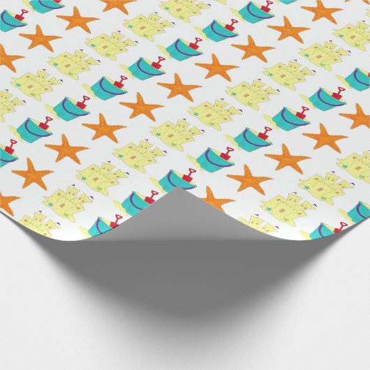 Zandspeelgoed Beach Sandcastle Starfish Shovel Pai Cadeaupapier (Hoek)