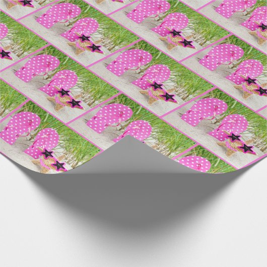 Zandspieringen en Teenslippers Cadeaupapier (Hoek)