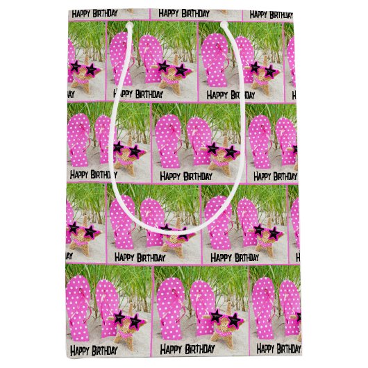 Zandspieringen en Teenslippers Medium Cadeauzakje (Voorkant)