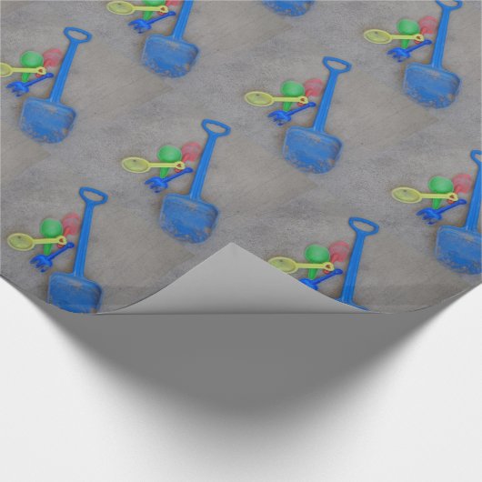 Zandspoelen, Kinder Playground Beach Summer Cadeaupapier (Hoek)