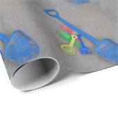 Zandspoelen, Kinder Playground Beach Summer Cadeaupapier (Rol Hoek)