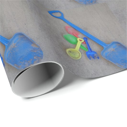 Zandspoelen, Kinder Playground Beach Summer Cadeaupapier (Rol Hoek)