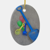 Zandspoelen, Kinder Playground Beach Summer Keramisch Ornament (Voorkant)