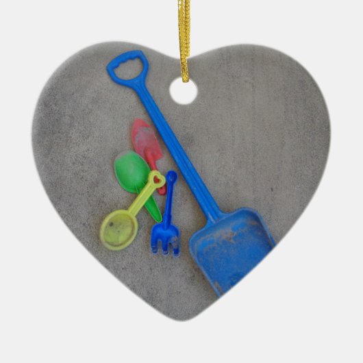 Zandspoelen, Kinder Playground Beach Summer Keramisch Ornament (Voorkant)