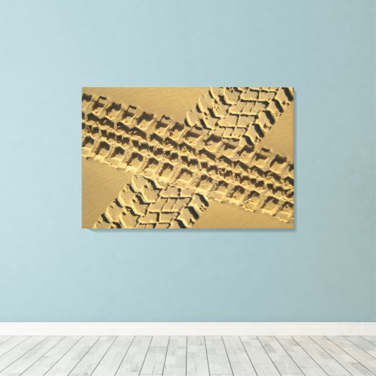 ZANDSPOREN 24x36 Canvas Afdruk (Insitu (Houten vloer))