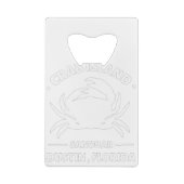 zandstaaf florida van krab creditkaart flessenopener (Achterkant)