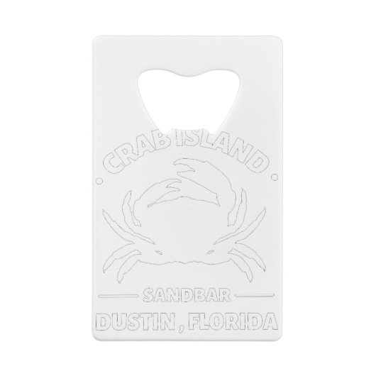 zandstaaf florida van krab creditkaart flessenopener (Achterkant)