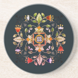 Zandsteen bierviltje - Fiori Dark Onderzetter