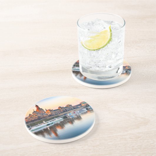 Zandsteen Drink Onderzetter Dresden (Zijkant)