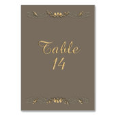 Zandsteen en Gouden Tafel Nummer Kaart (Voorkant)