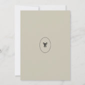 Zandsteen gestreepte rand save the date kaart (Achterkant)