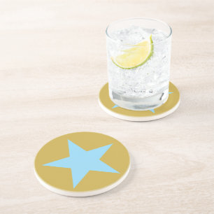 Zandsteen  Goud met BlueStar drankviltje Onderzetter