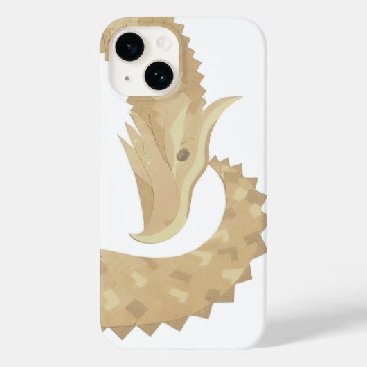 Zandsteen hart draak op wit Case-Mate iPhone case (Achterkant)