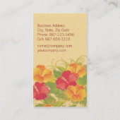 zandsteen hibiscus ~ bc visitekaartje (Achterkant)