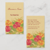 zandsteen hibiscus ~ bc visitekaartje (Voorkant / Achterkant)